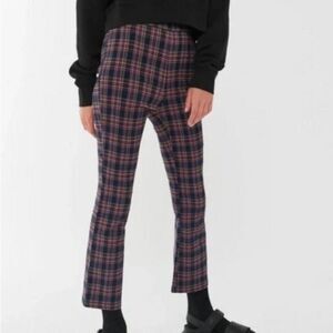 Urban Outfitters Lola plaid cropped kick flare pants